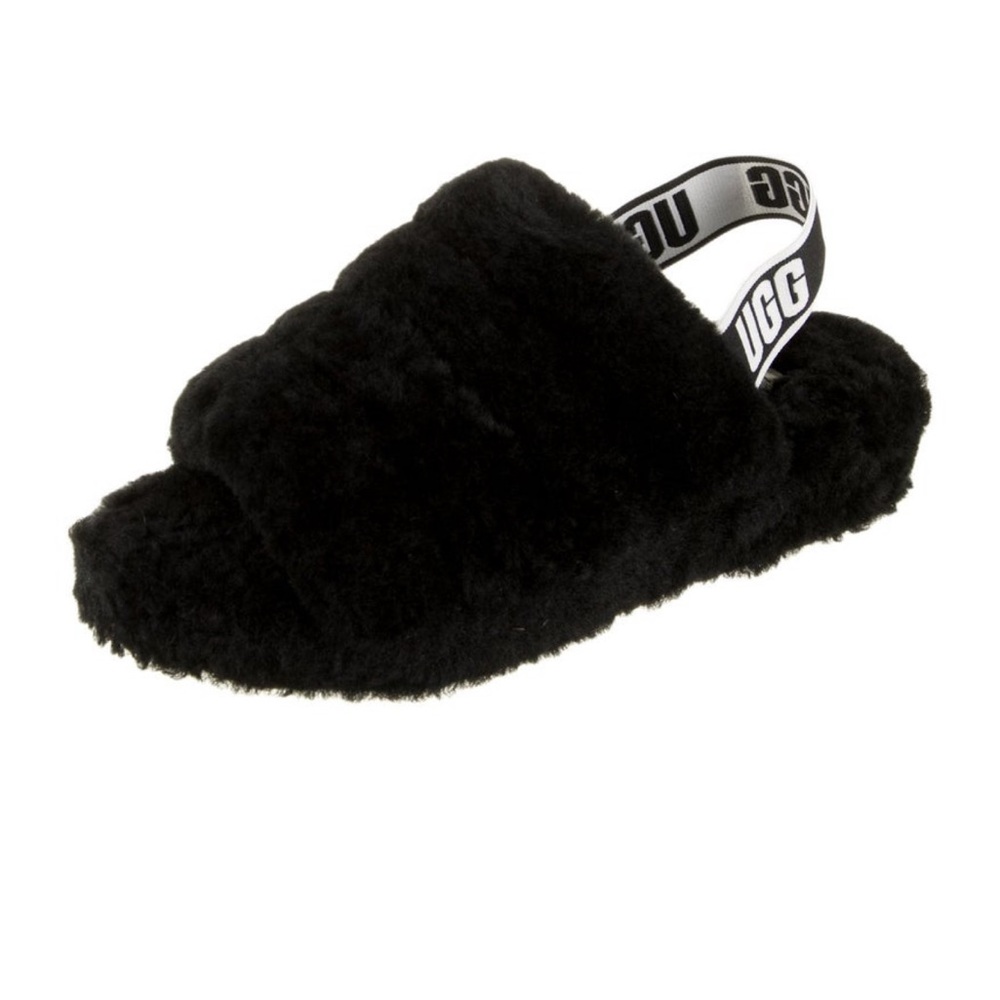 [Moving Sale by 2.27] UGG Fluffy Slippers in Black